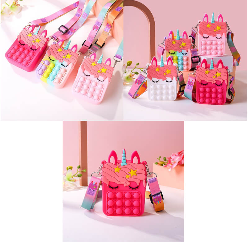 Jednorog torbice dostupne u nekoliko različitih boja